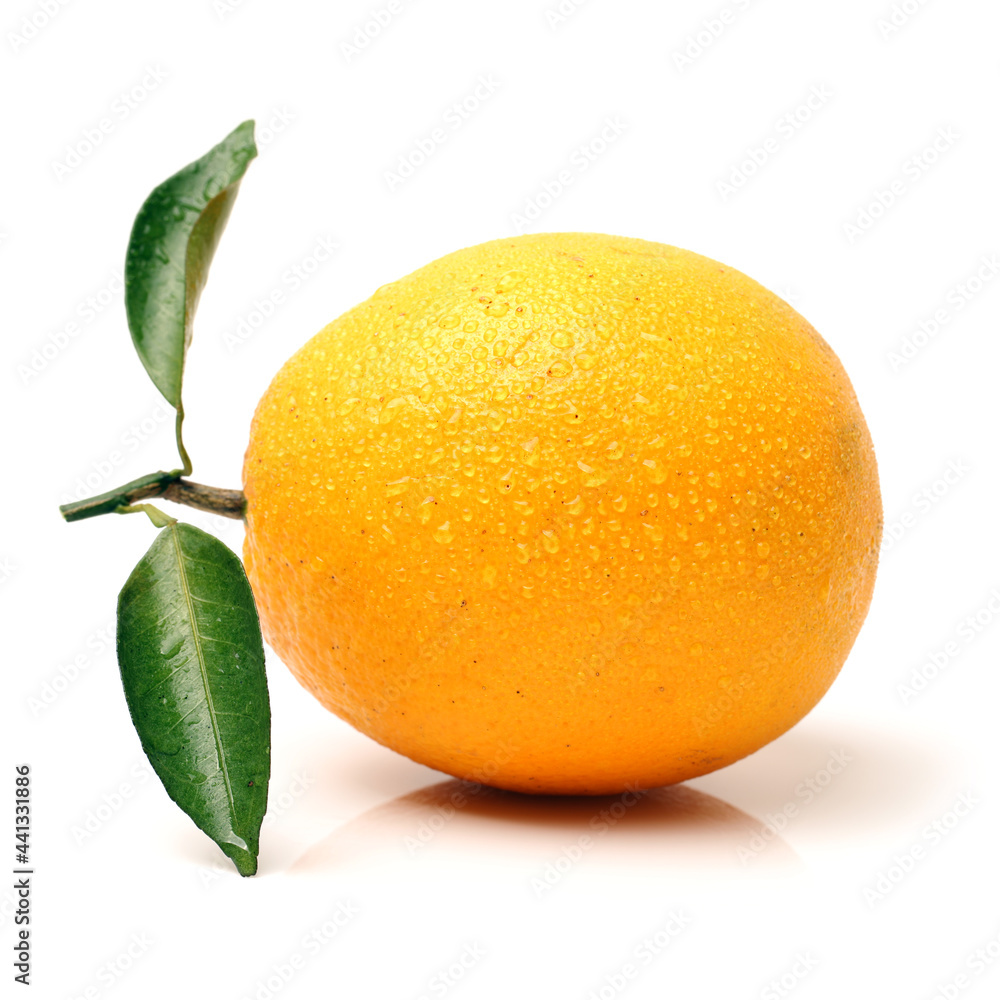orange with leaf orange with leaf