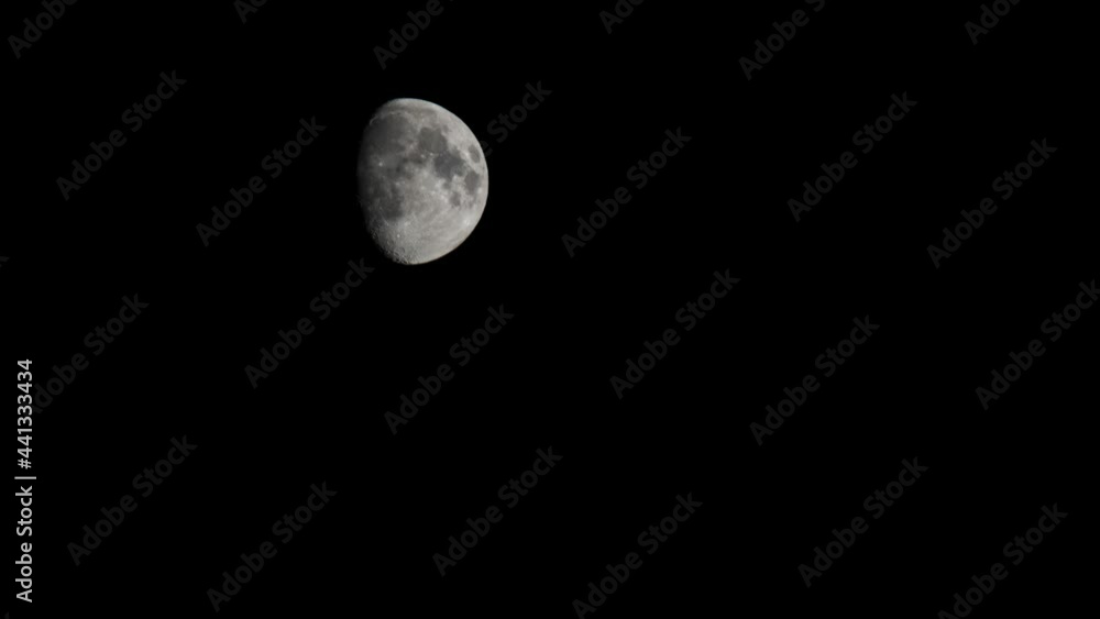 Time-Lapse Moon Clear Sky Moon Passing In The Night Time-Lapse Moon Clear Sky Moon Passing In The Night
