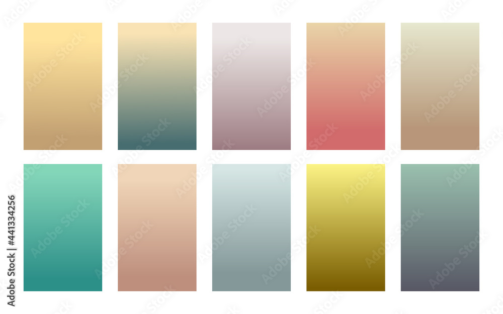 Vintage color gradient background vector set