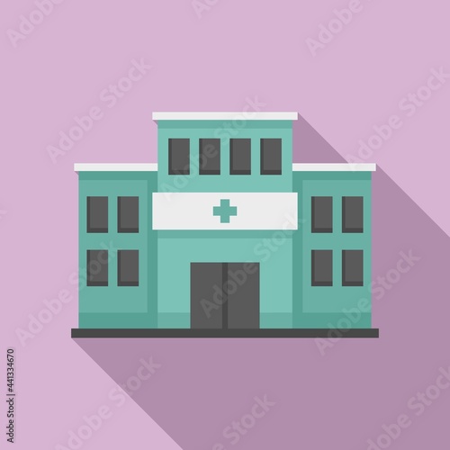 Handicapped hospital icon, flat style