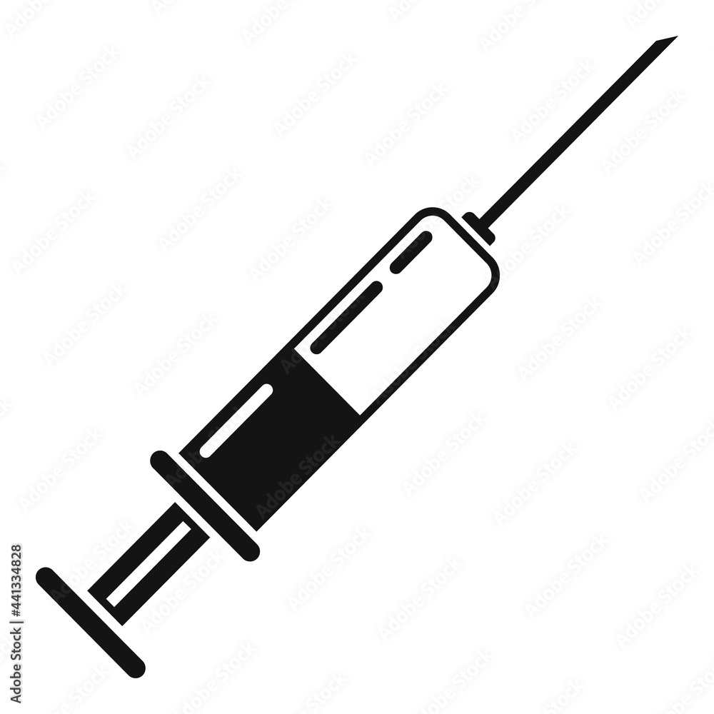 Blood syringe icon, simple style Blood syringe icon, simple style
