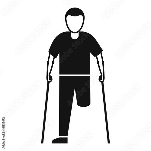 Amputee icon, simple style