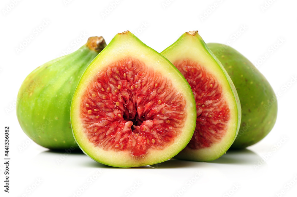 fresh figs isolated on white background