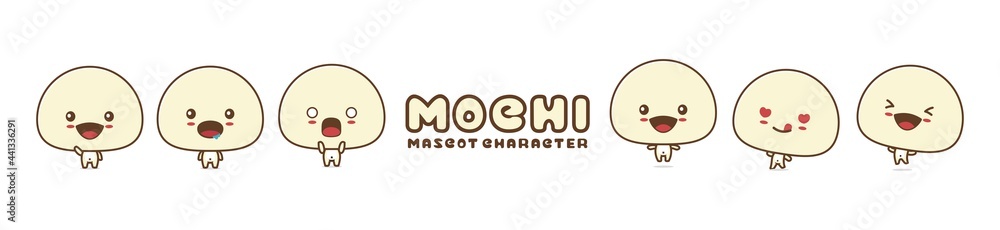 Fototapeta premium cute mascot mochi