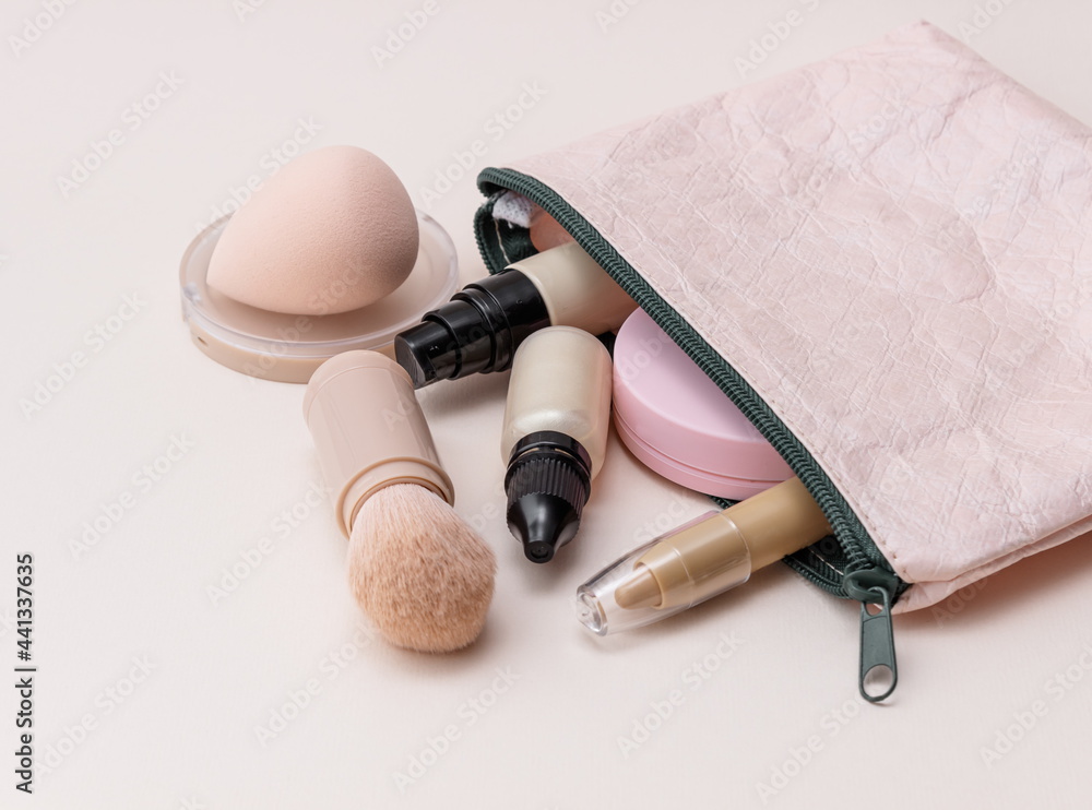Women's secrets. Decorative cosmetics: highlighter, concealer, powder ,brush, face sculpture . Make up Women's secrets. Decorative cosmetics: highlighter, concealer, powder ,brush, face sculpture . Make up