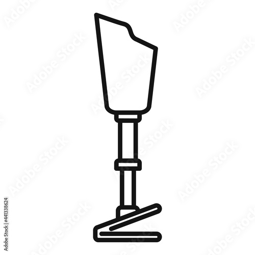 Prosthetic leg icon, outline style