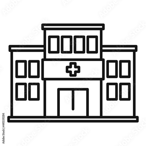 Handicapped hospital icon, outline style