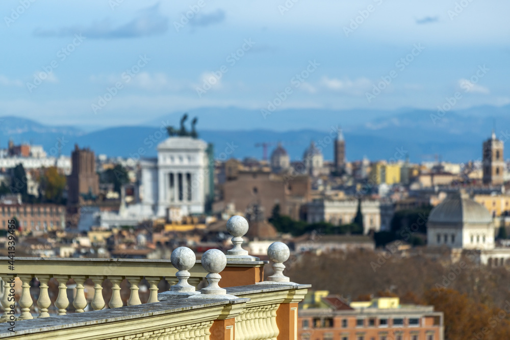Vue panoramique sur la ville de Rome 