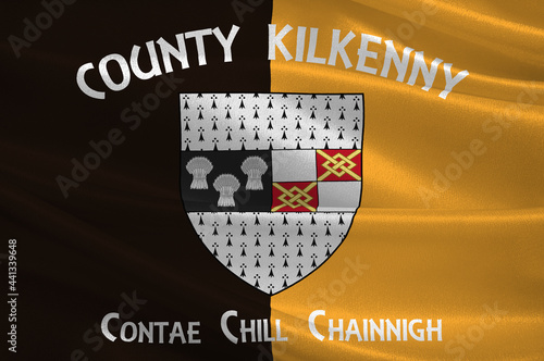 Flag of County Kilkenny in Ireland photo