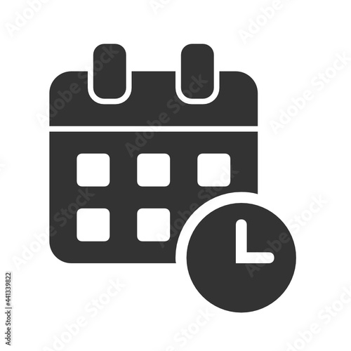 Time , Calendar solid icon.