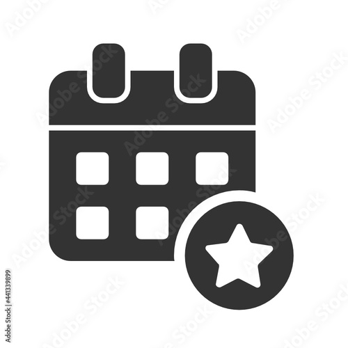 Favorite , Calendar solid icon.