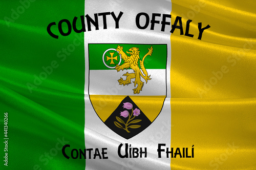 Flag of County Offaly in Ireland photo