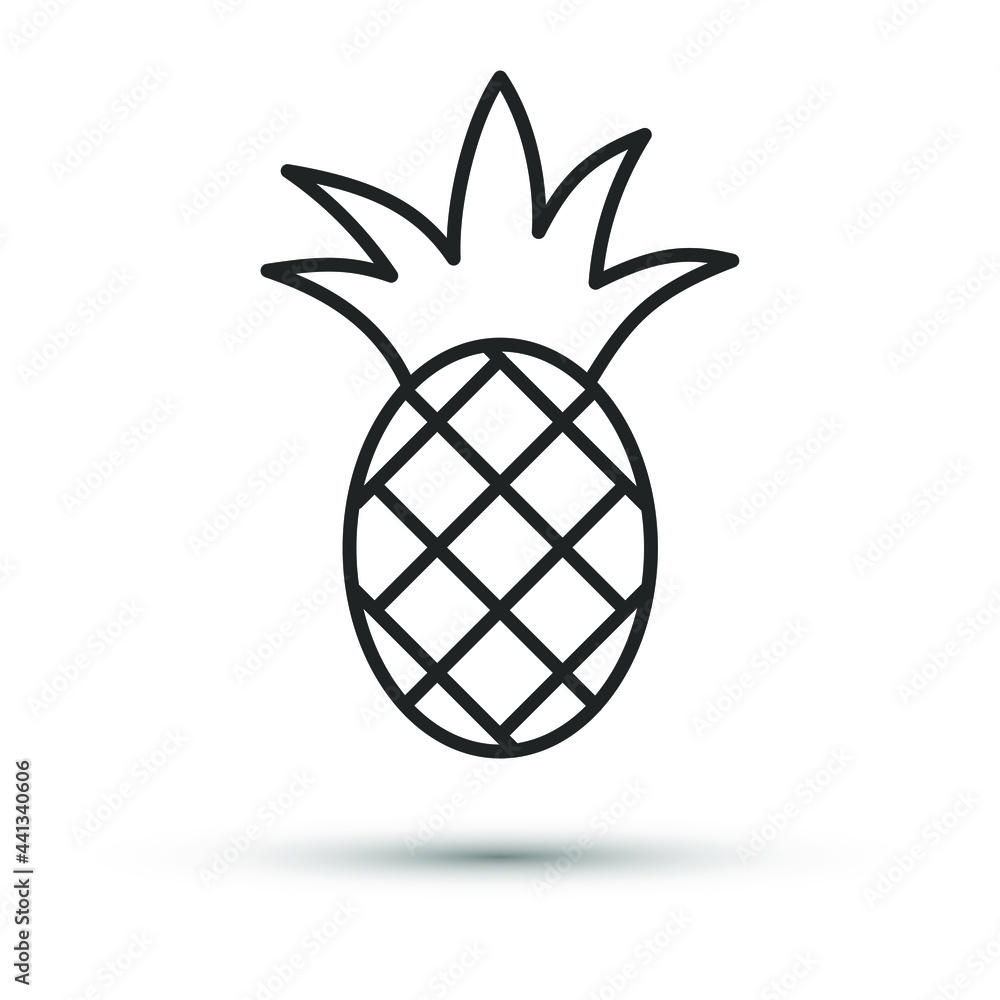 Vector pineapple icon. Healthy food, fruit symbol. For design, web site design, logo, app, UI. Vector pineapple icon. Healthy food, fruit symbol. For design, web site design, logo, app, UI.