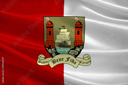 Flag of Cork city in Munster of Ireland photo