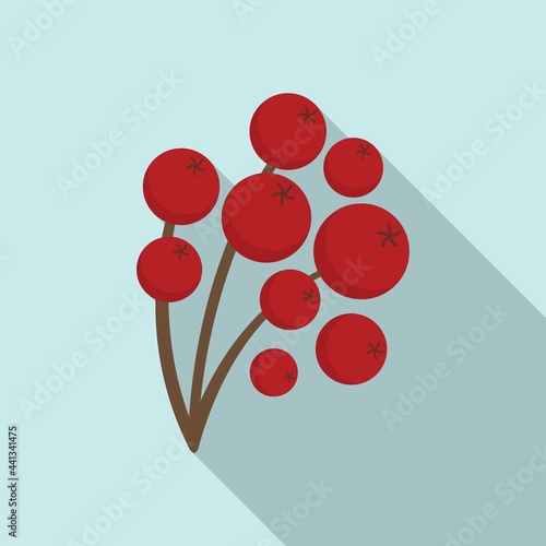 Rowan food icon, flat style