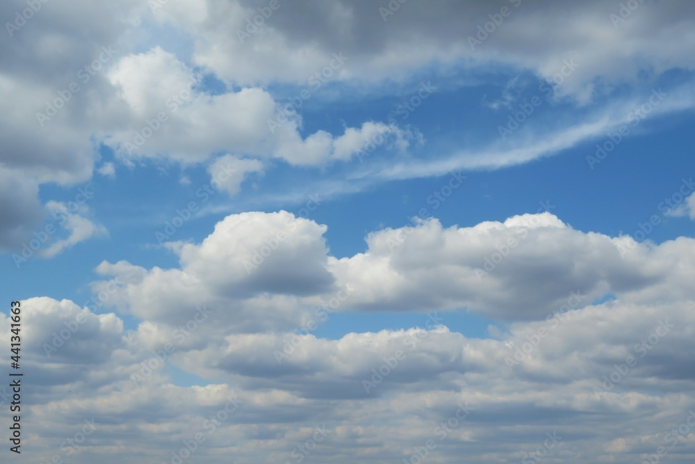 Beautiful cloudscape in blue sky, natural background Beautiful cloudscape in blue sky, natural background