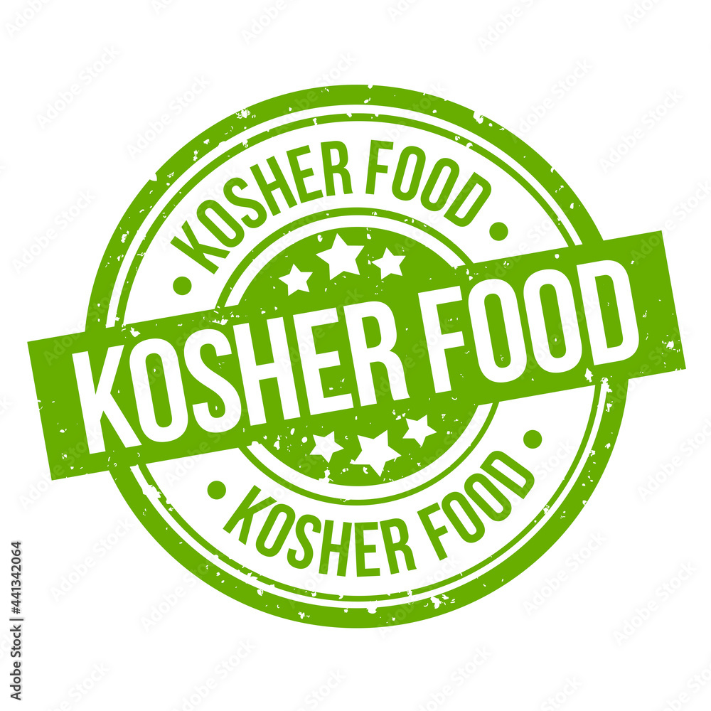 kosher food round green grunge stamp badge kosher food round green grunge stamp badge