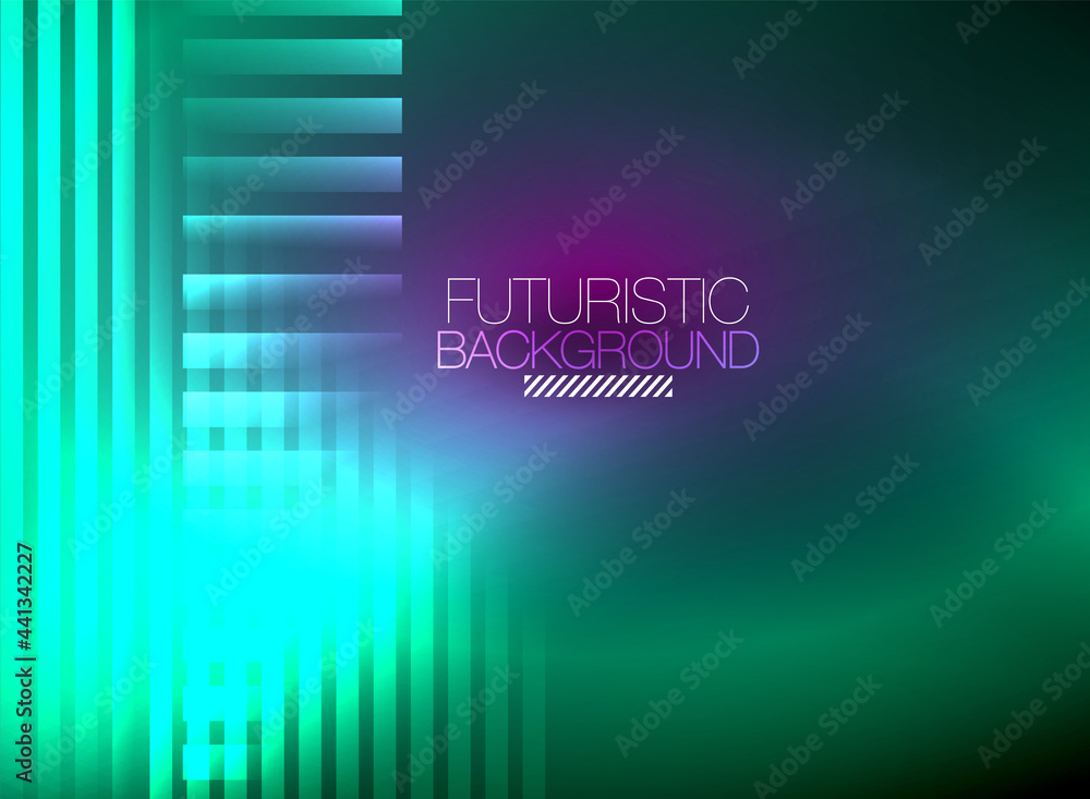 Bright neon color techno abstract background, shiny glowing neon lines in the dark background Bright neon color techno abstract background, shiny glowing neon lines in the dark background