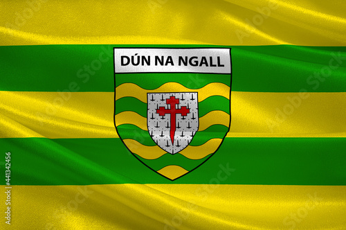 Flag of County Donegal in Ulster of Ireland photo