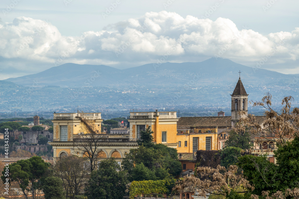 Vue panoramique sur la ville de Rome 