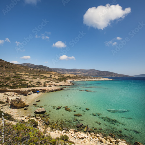 Roos beach on the southwest coast of the Greek island of Naxos