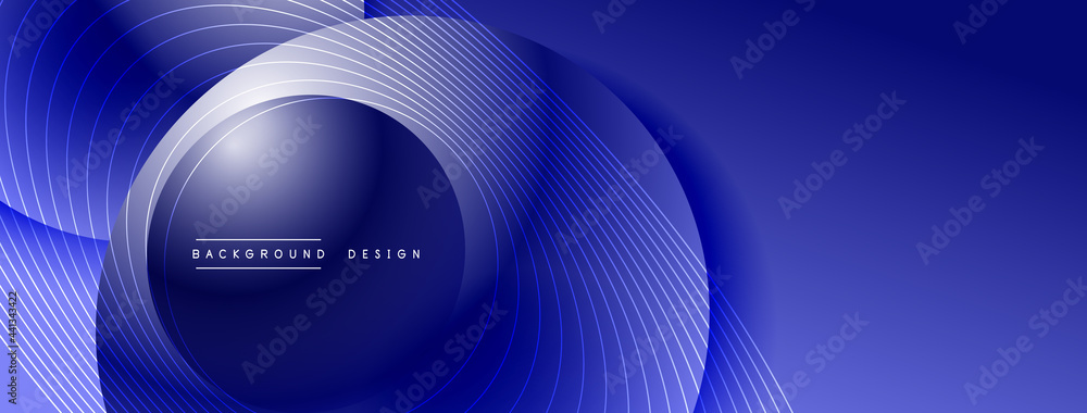 Gradient circles with shadows. Vector techno abstract background. Modern overlapping forms wallpaper background, design template Gradient circles with shadows. Vector techno abstract background. Modern overlapping forms wallpaper background, design template
