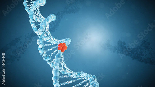 Chromosome . 3D render