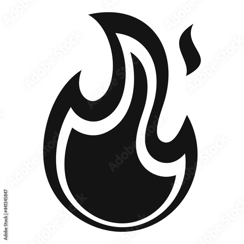 Fototapeta Naklejka Na Ścianę i Meble -  Fire flame fireball icon, simple style