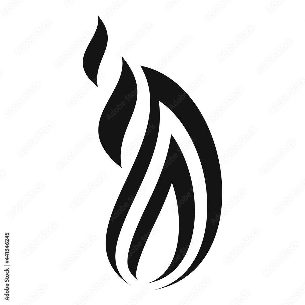 Obraz premium Fire flame blaze icon, simple style