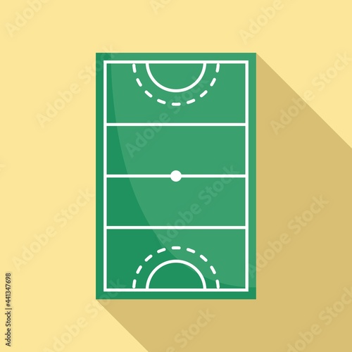 Hurling field icon, flat style