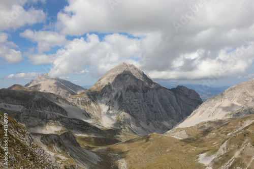 breathtaking panorama of the Apennine mountains  in central Italy in the Abruzzo region