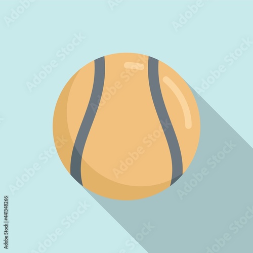 Hurling ball icon, flat style