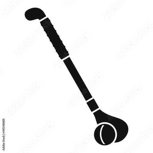 Hurling stick ball icon, simple style