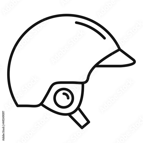 Hurling helmet icon, outline style