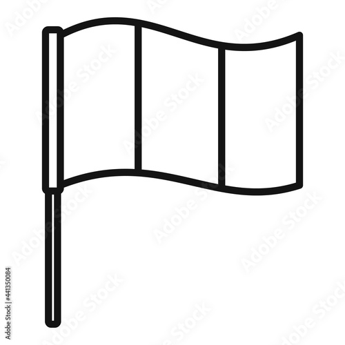 Hurling irish flag icon, outline style