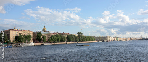  View of the Neva on July 5; 2015 in St. Petersburg
