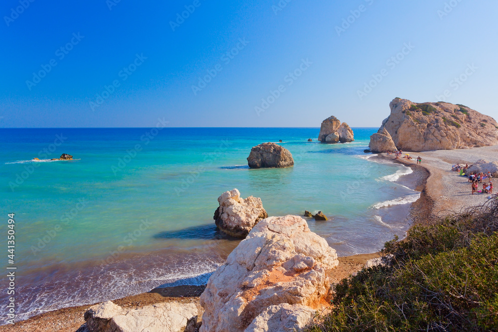 Fototapeta premium Wunderschöner Strand in der Nähe von Paphos, Zypern