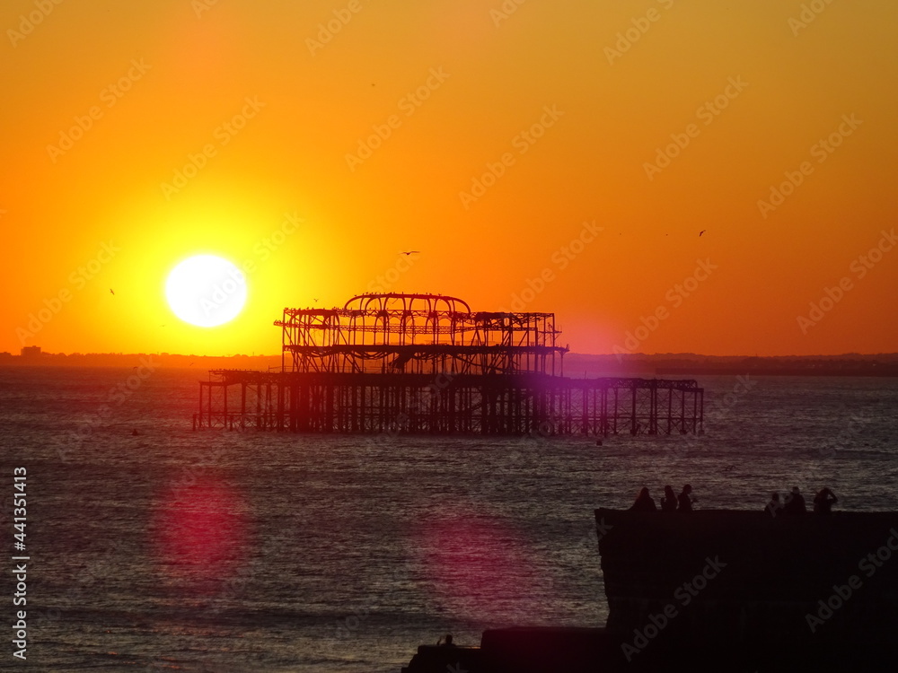 Brighton West Pier Sonnenuntergang 3