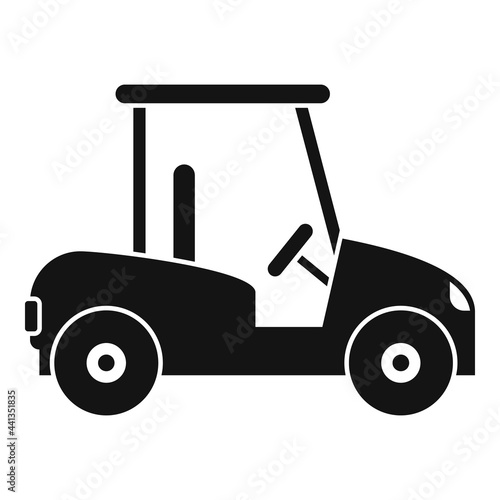 Golf cart bag icon, simple style