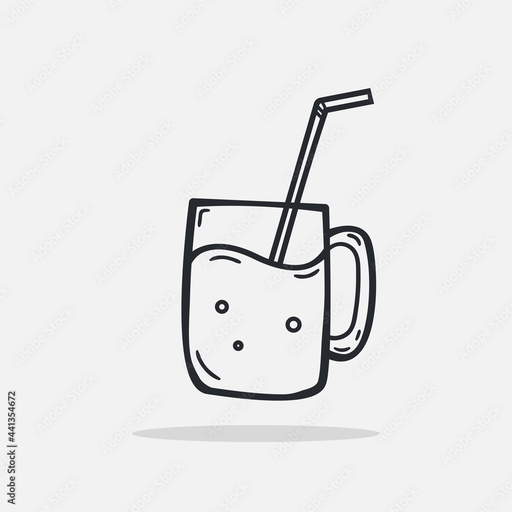 Hand drawn juice icon Design Template. vector sketch doodle illustration isolated on white background. Summer vacation and leisure symbol. Perfect For coloring books and stickers. Hand drawn juice icon Design Template. vector sketch doodle illustration isolated on white background. Summer vacation and leisure symbol. Perfect For coloring books and stickers.