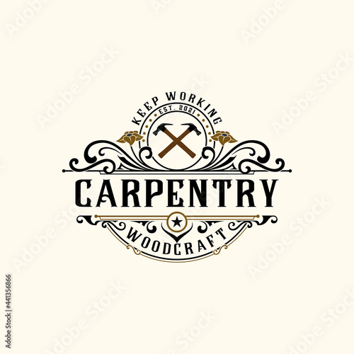 carpentry vintage logo
