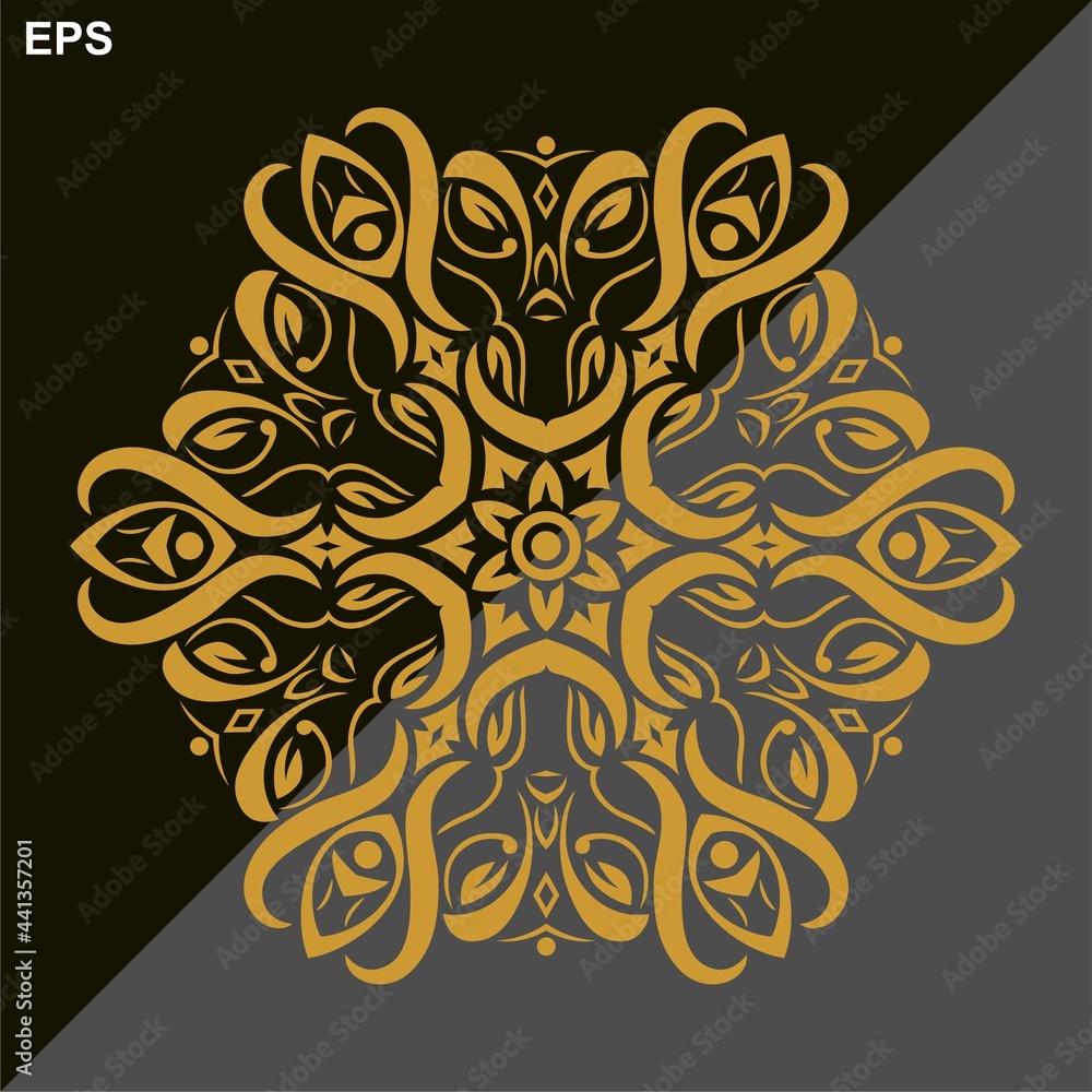 Modern vector mandala art design with a beautiful mix of colors, suitable for all advertising design needs, both for business card designs, banners, brochures and others. EPS format files