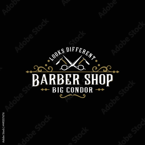 barbershop vintage logo