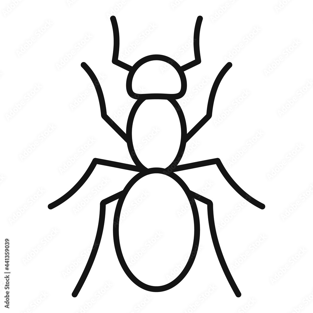 Animal ant icon, outline style Animal ant icon, outline style