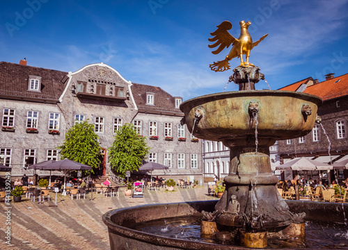 Brunnen in Goslar auf dem Markt photo