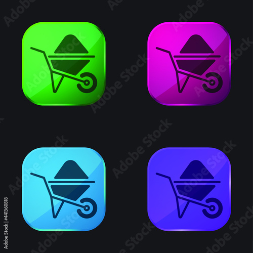 Barrow four color glass button icon