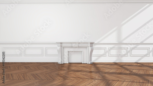 Fototapeta Naklejka Na Ścianę i Meble -  Room interior with Wall Background. 3D rendering ,3D illustration	

