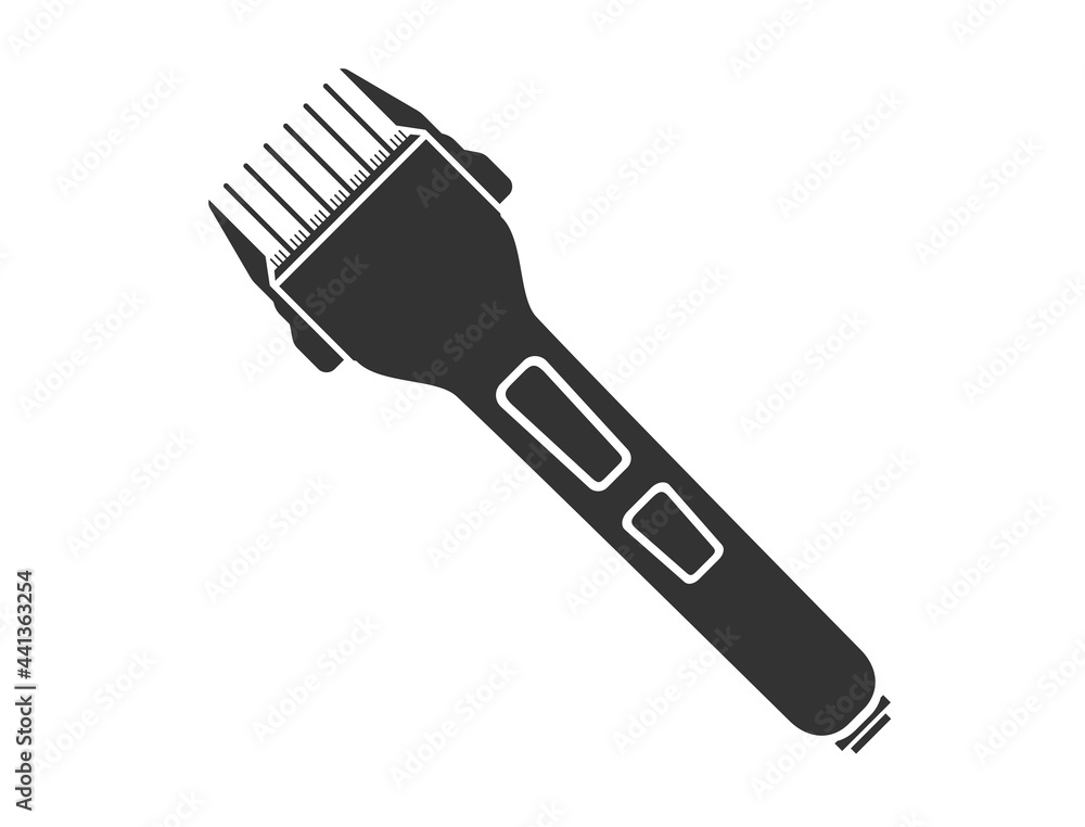 Simple electric shaver icon in black Simple electric shaver icon in black