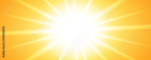 Abstract summer banner design with shiny sun lights