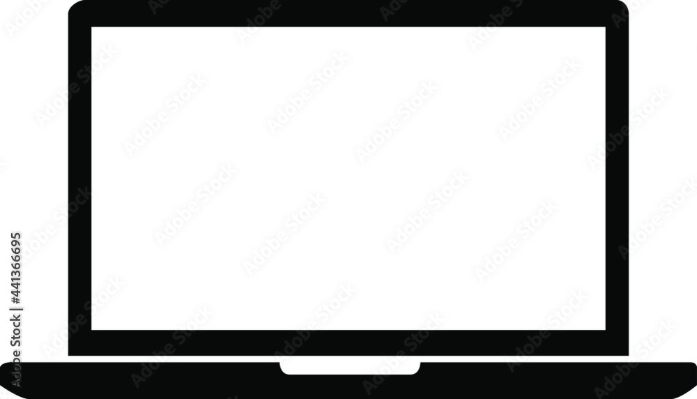 notebook computer icon vector image notebook computer icon vector image